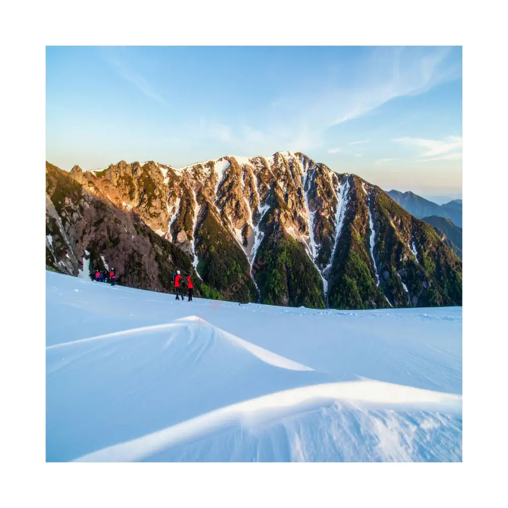 Alpine Solitude: Winter Mountain Wilderness Pristine Snow Landscape Poster 14’’ x 14’’ Poster