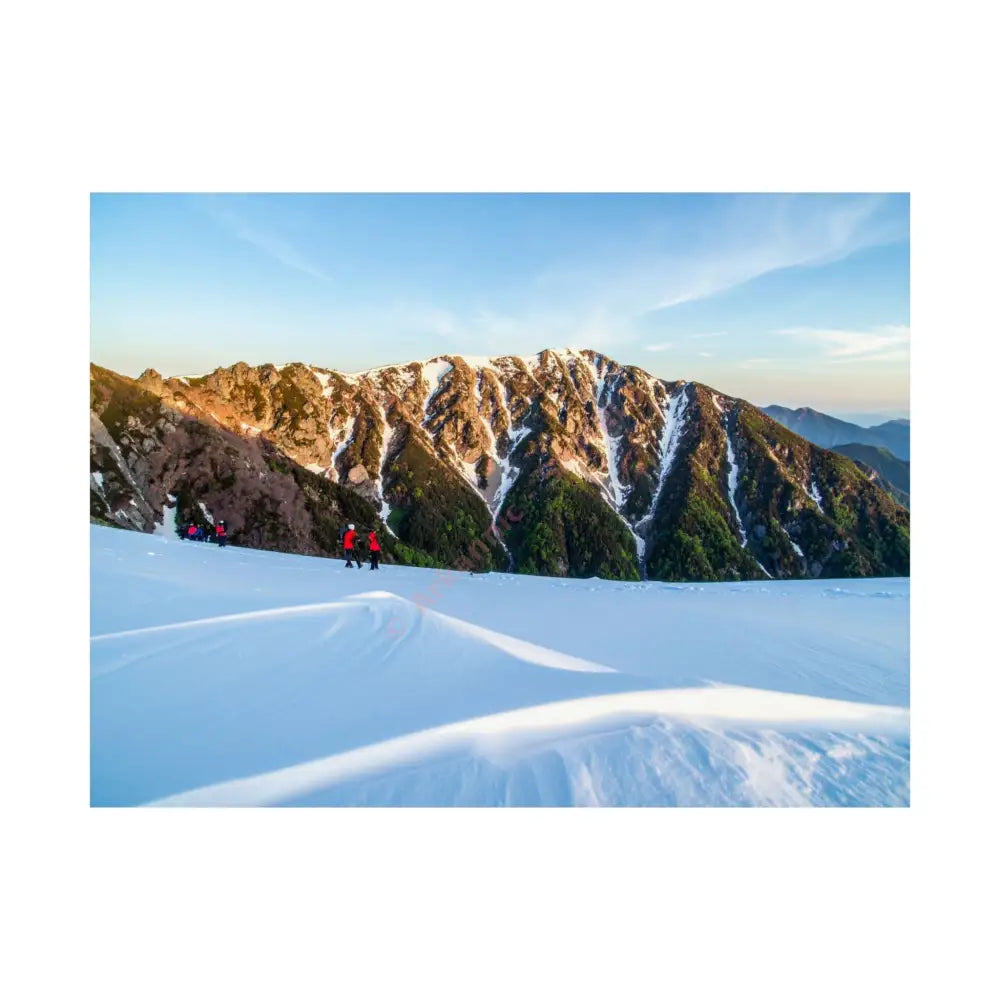 Alpine Solitude: Winter Mountain Wilderness Pristine Snow Landscape Poster 24″ x 18″ Poster