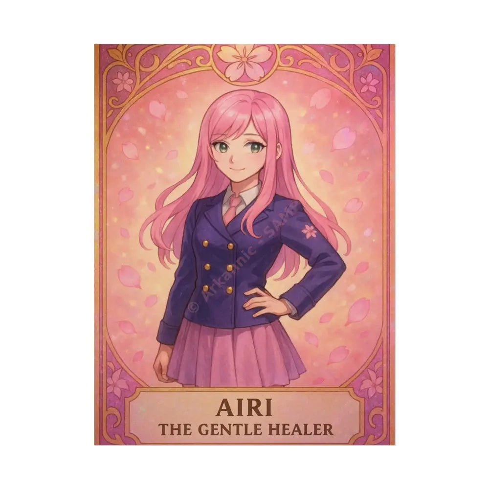 Anime Rolled Poster - Airi The Gentle Healer Character Print Decor for Fans Gift for Gamers Anime Wall Art 12’’ x 16’’