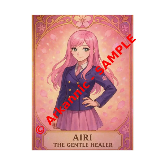 Anime Rolled Poster - Airi The Gentle Healer Character Print Decor for Fans Gift for Gamers Anime Wall Art 12’’ x 16’’
