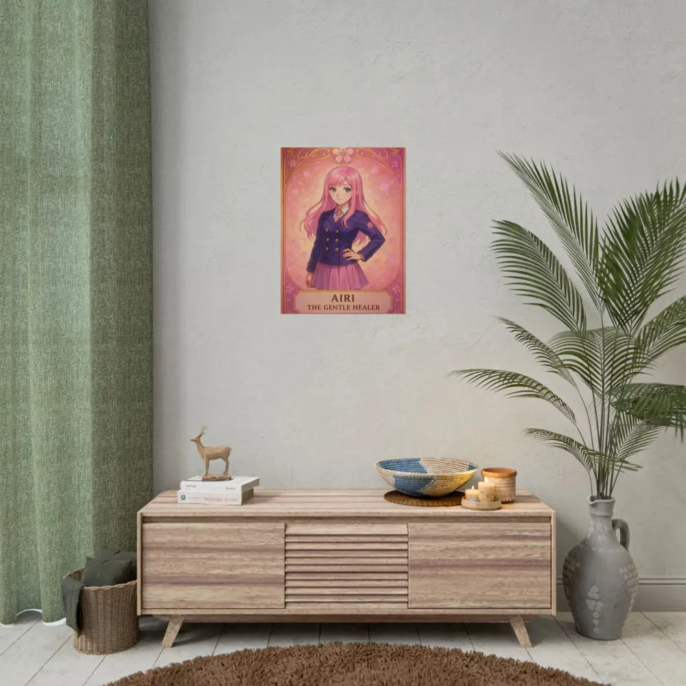 Anime Rolled Poster - Airi The Gentle Healer Character Print Decor for Fans Gift for Gamers Anime Wall Art Poster