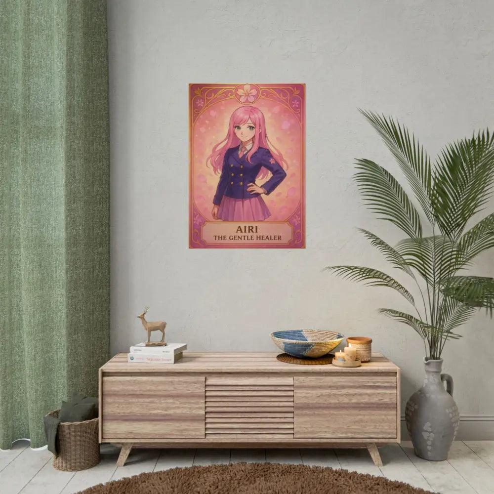 Anime Rolled Poster - Airi The Gentle Healer Character Print Decor for Fans Gift for Gamers Anime Wall Art Poster