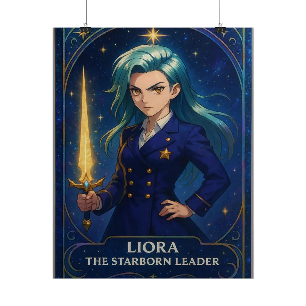 Anime Rolled Poster - Liora The Starborn Leader Character Print Decor for Gamers Anime Wall Art Poster