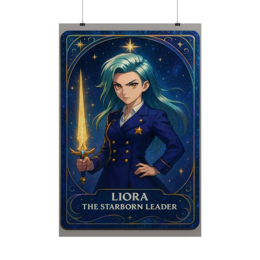 Anime Rolled Poster - Liora The Starborn Leader Character Print Decor for Gamers Anime Wall Art Poster