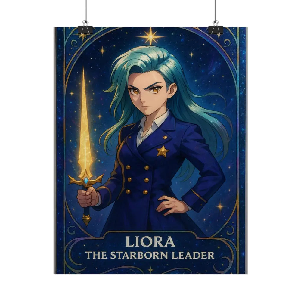 Anime Rolled Poster - Liora The Starborn Leader Character Print Decor for Gamers Anime Wall Art Poster