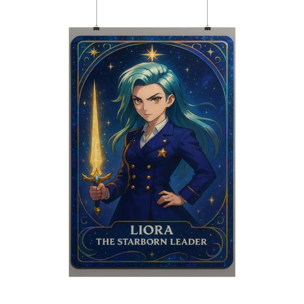 Anime Rolled Poster - Liora The Starborn Leader Character Print Decor for Gamers Anime Wall Art Poster