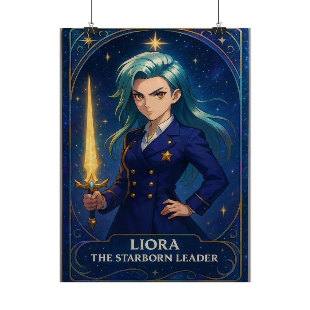 Anime Rolled Poster - Liora The Starborn Leader Character Print Decor for Gamers Anime Wall Art Poster
