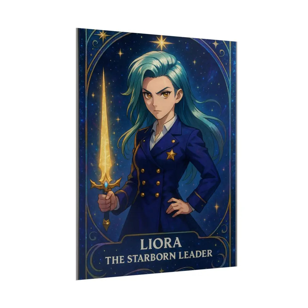 Anime Rolled Poster - Liora The Starborn Leader Character Print Decor for Gamers Anime Wall Art Poster