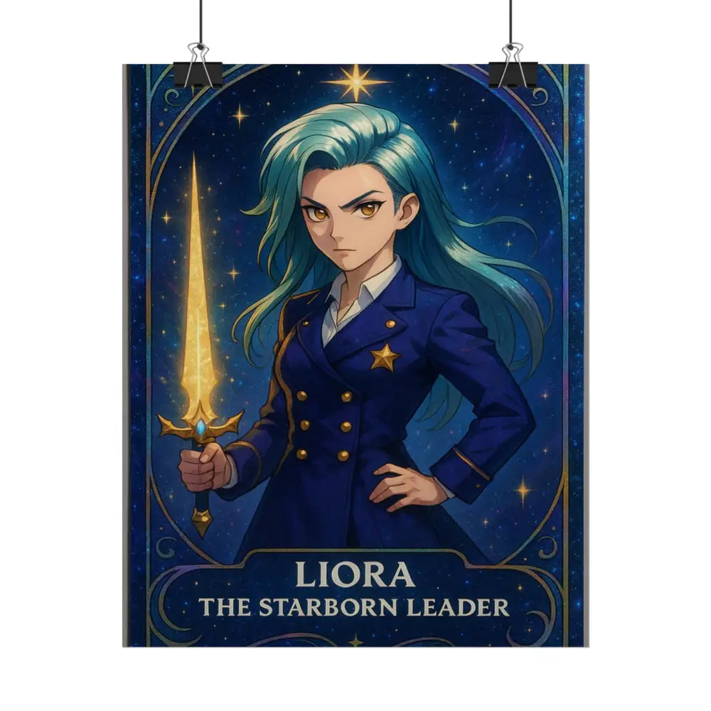 Anime Rolled Poster - Liora The Starborn Leader Character Print Decor for Gamers Anime Wall Art Poster
