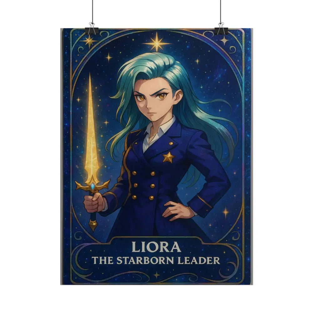 Anime Rolled Poster - Liora The Starborn Leader Character Print Decor for Gamers Anime Wall Art Poster