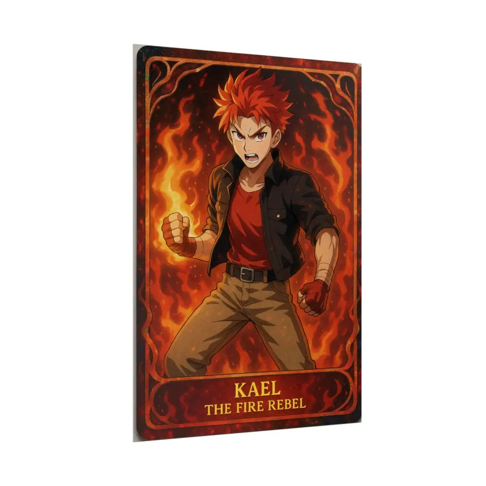 Anime Rolled Poster - Ryan the Fire Rebel Character Print Decor for Fans Gift for Gamers Anime Wall Art Poster