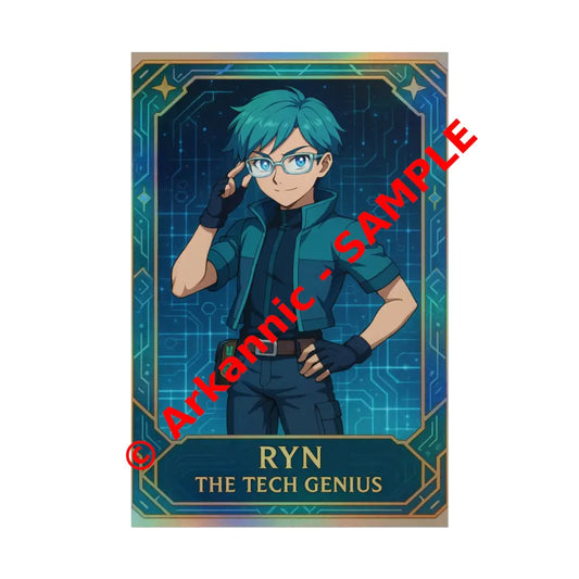 Anime Rolled Poster - Ryn The Tech Genius Character Print Decor for Fans Gift for Gamers Anime Wall Art 20″ x 30″