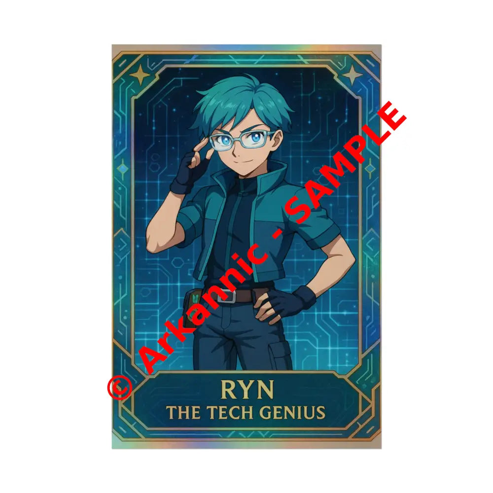 Anime Rolled Poster - Ryn The Tech Genius Character Print Decor for Fans Gift for Gamers Anime Wall Art 20″ x 30″
