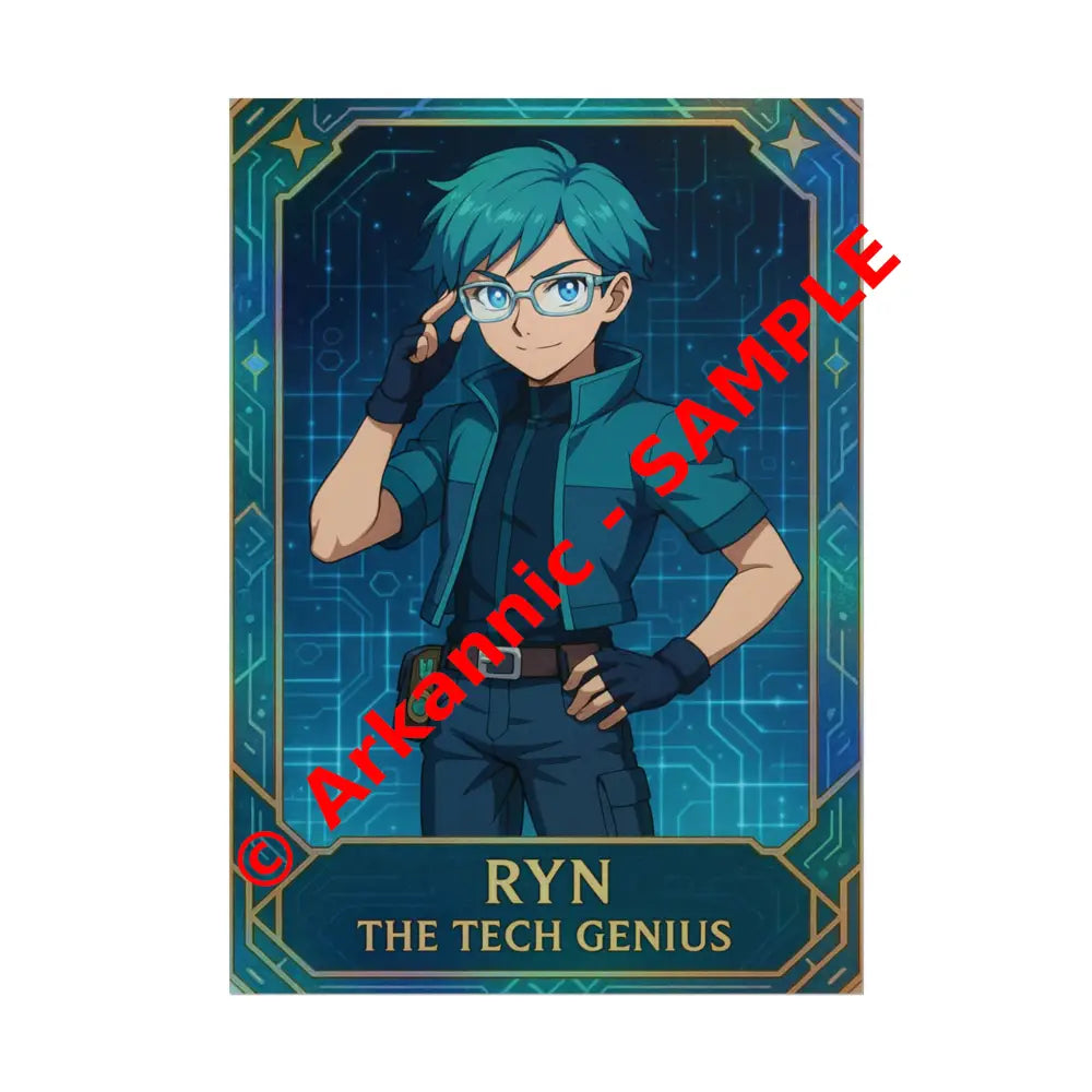Anime Rolled Poster - Ryn The Tech Genius Character Print Decor for Fans Gift for Gamers Anime Wall Art 23.4’’ x 33.1’’
