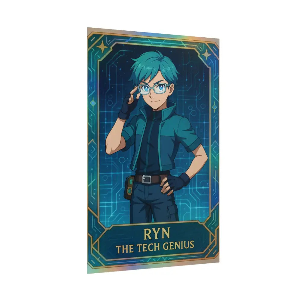 Anime Rolled Poster - Ryn The Tech Genius Character Print Decor for Fans Gift for Gamers Anime Wall Art Poster