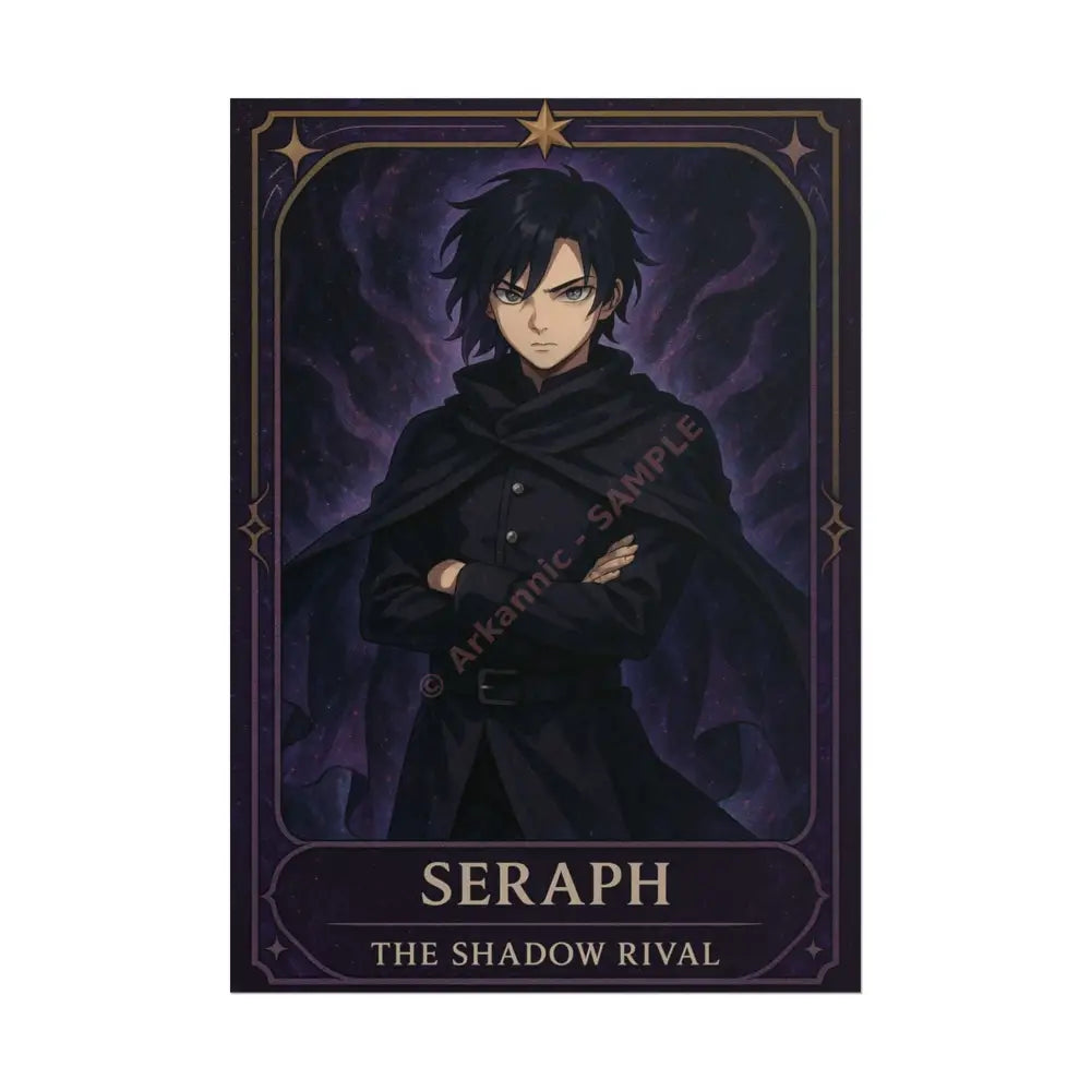 Anime Rolled Poster - Seraph The Shadow Rival Character Print Decor for Fans Gift for Gamers Anime Wall Art 16.5’’ x