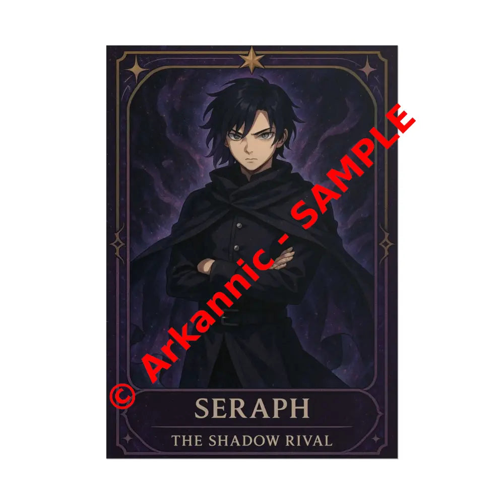 Anime Rolled Poster - Seraph The Shadow Rival Character Print Decor for Fans Gift for Gamers Anime Wall Art 16.5’’ x