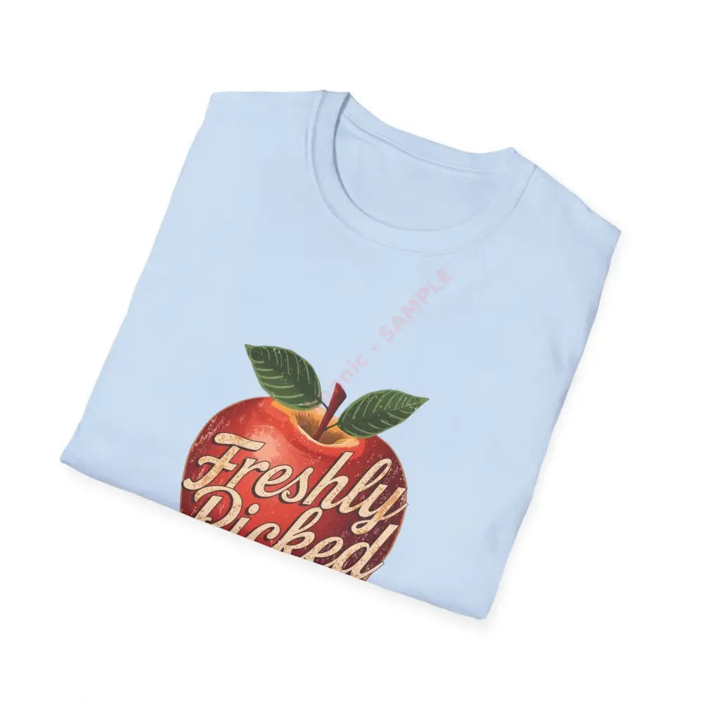 Apple T-shirt with vintage script lettering Positive Vibes Tee Casual Wear Gift for Friends Summer Style Motivational