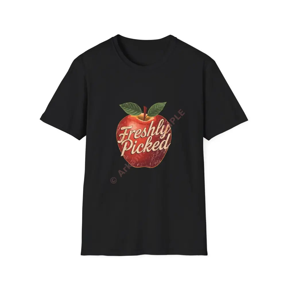 Apple T-shirt with vintage script lettering Positive Vibes Tee Casual Wear Gift for Friends Summer Style Motivational