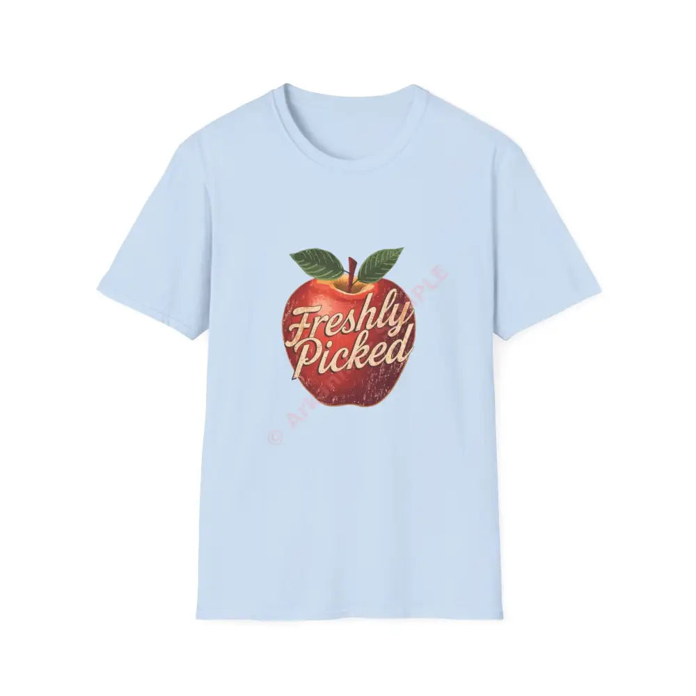 Apple T-shirt with vintage script lettering Positive Vibes Tee Casual Wear Gift for Friends Summer Style Motivational