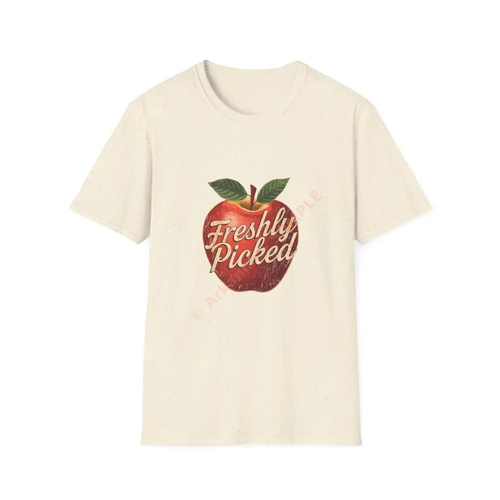 Apple T-shirt with vintage script lettering Positive Vibes Tee Casual Wear Gift for Friends Summer Style Motivational