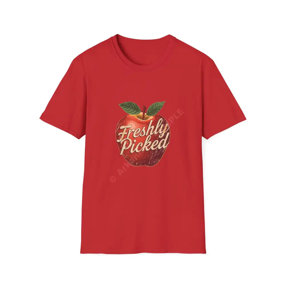 Apple T-shirt with vintage script lettering Positive Vibes Tee Casual Wear Gift for Friends Summer Style Motivational