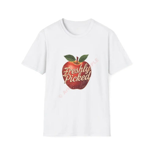 Apple T-shirt with vintage script lettering Positive Vibes Tee Casual Wear Gift for Friends Summer Style Motivational