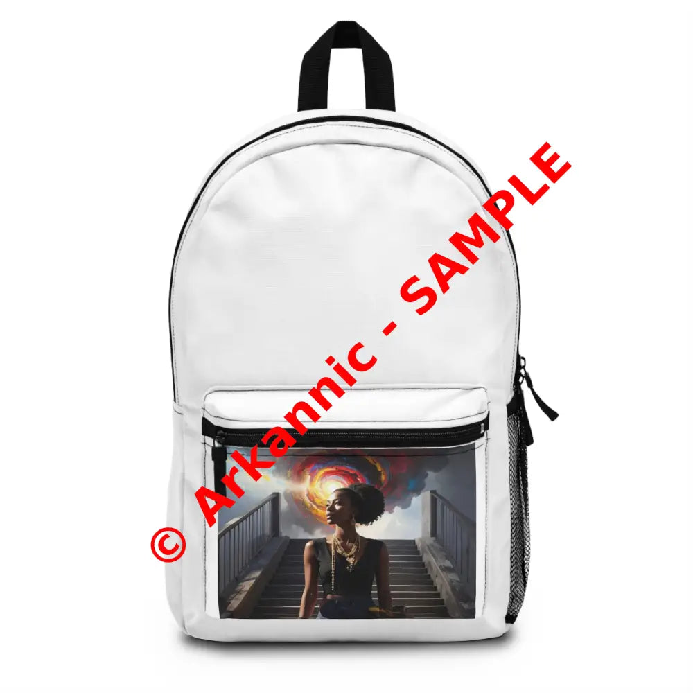 Ascension Through Color: Vortex of Transformation Surreal Urban Journey Backpack One size Bags