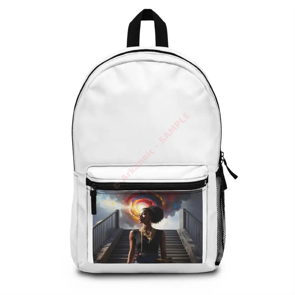 Ascension Through Color: Vortex of Transformation Surreal Urban Journey Backpack One size Bags