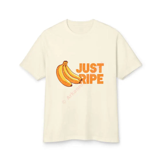 Banana Tee - Retro ’Just Ripe’ Design Faded Cream / S T-Shirt