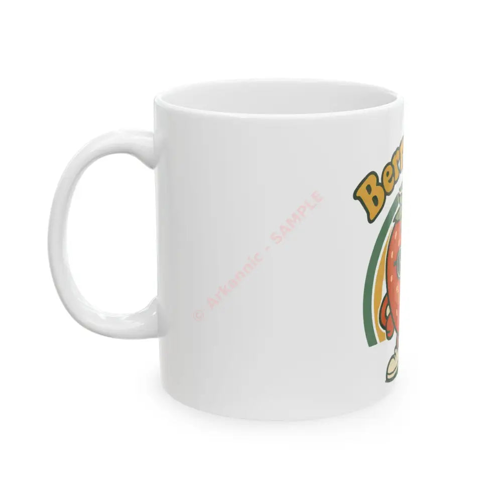 Berry Cool Ceramic Mug - Fun Strawberry Design | Perfect for Gifts Home Decor Summer Vibes Coffee Lovers Mug