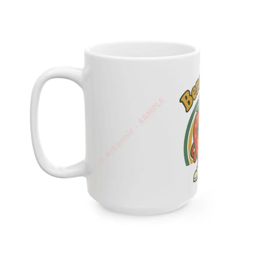 Berry Cool Ceramic Mug - Fun Strawberry Design | Perfect for Gifts Home Decor Summer Vibes Coffee Lovers Mug
