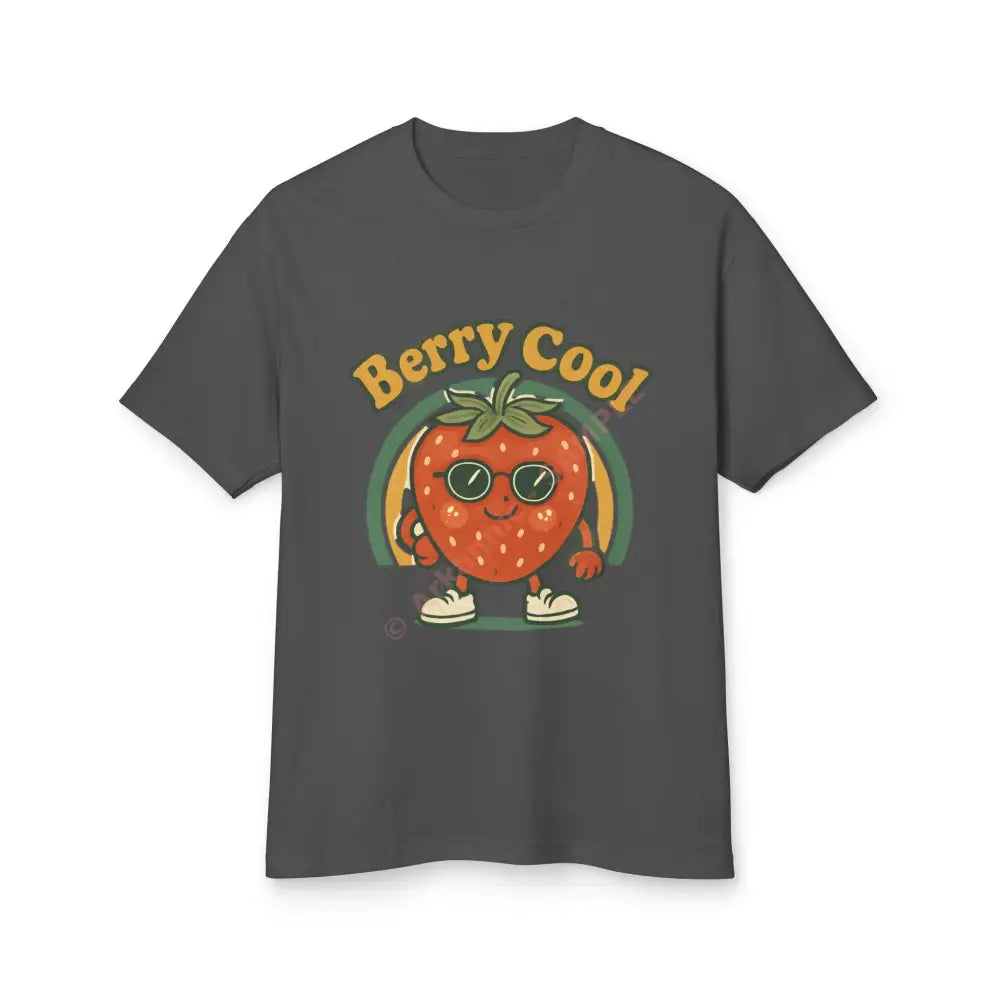 Berry Cool Unisex Tee – Stylish Fruit Graphic Top for Summer Casual Wear Gifts for Friends Fun Fashion Faded Black / S