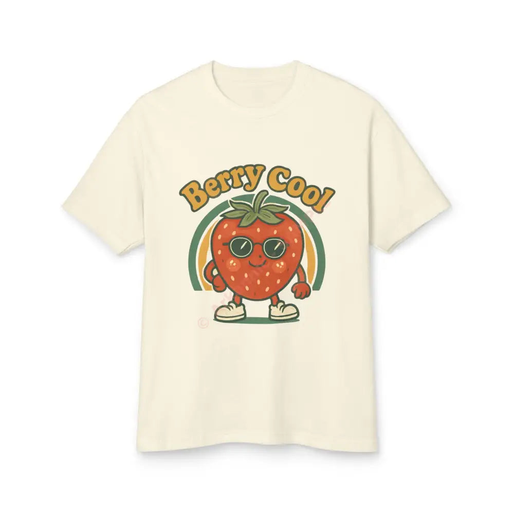 Berry Cool Unisex Tee – Stylish Fruit Graphic Top for Summer Casual Wear Gifts for Friends Fun Fashion Faded Cream / S