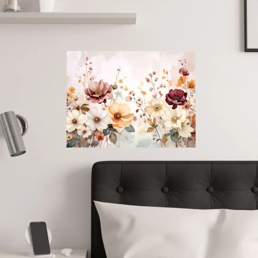 Blooming Elegance: Watercolor Botanical Symphony Romantic Floral Illustration Poster Poster