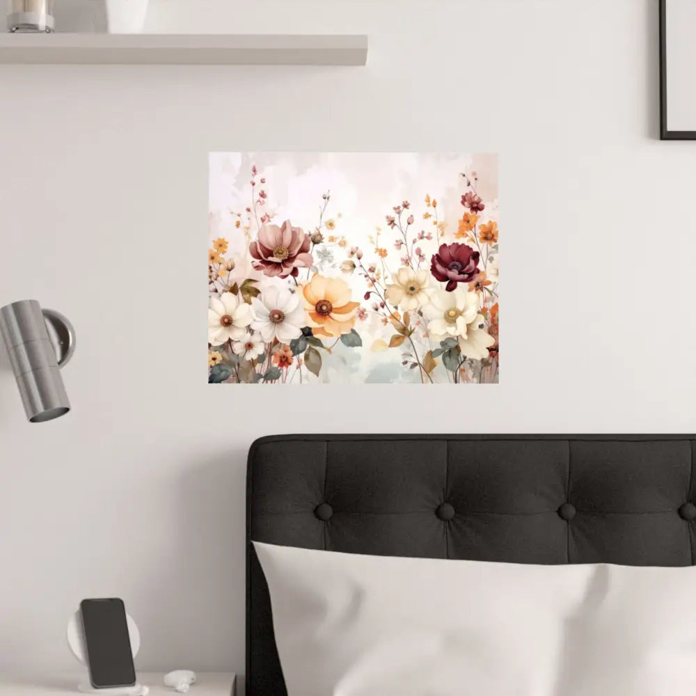 Blooming Elegance: Watercolor Botanical Symphony Romantic Floral Illustration Poster Poster