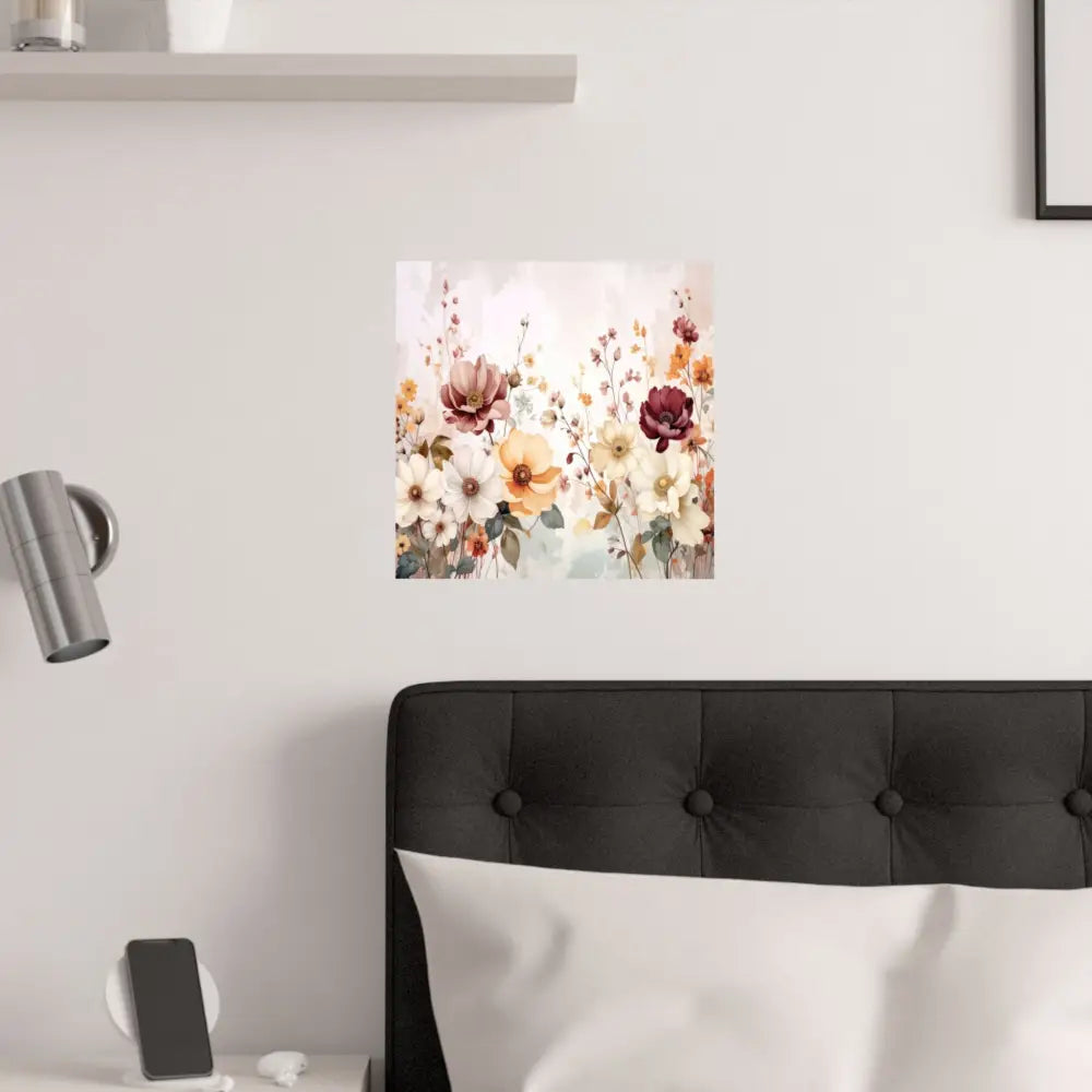 Blooming Elegance: Watercolor Botanical Symphony Romantic Floral Illustration Poster Poster