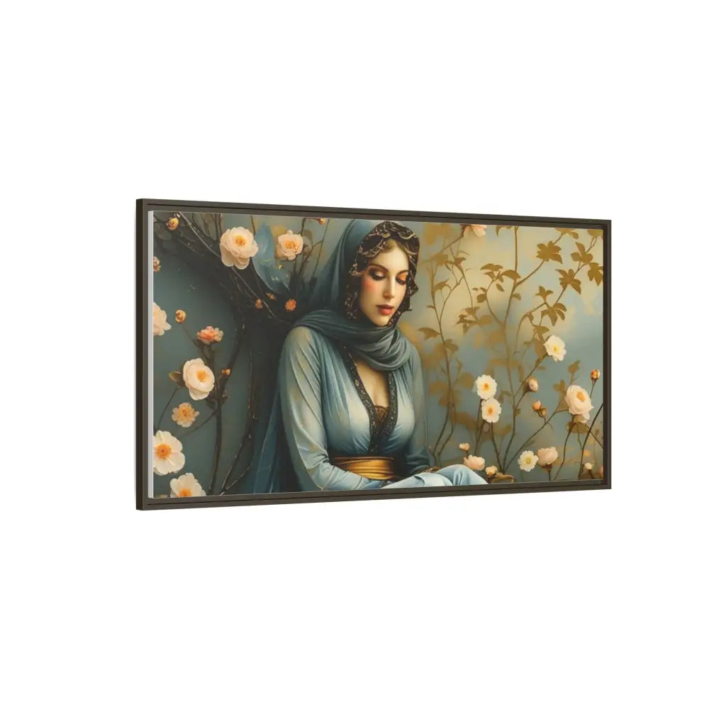 Canvas Wall Art - Woman Surrounded by Flowers Canvas