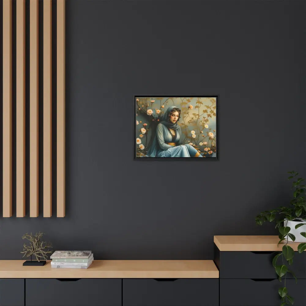 Canvas Wall Art - Woman Surrounded by Flowers Canvas