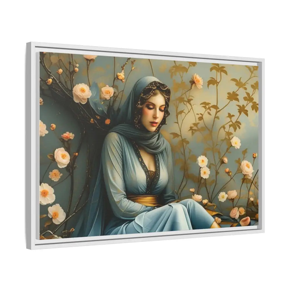 Canvas Wall Art - Woman Surrounded by Flowers Canvas