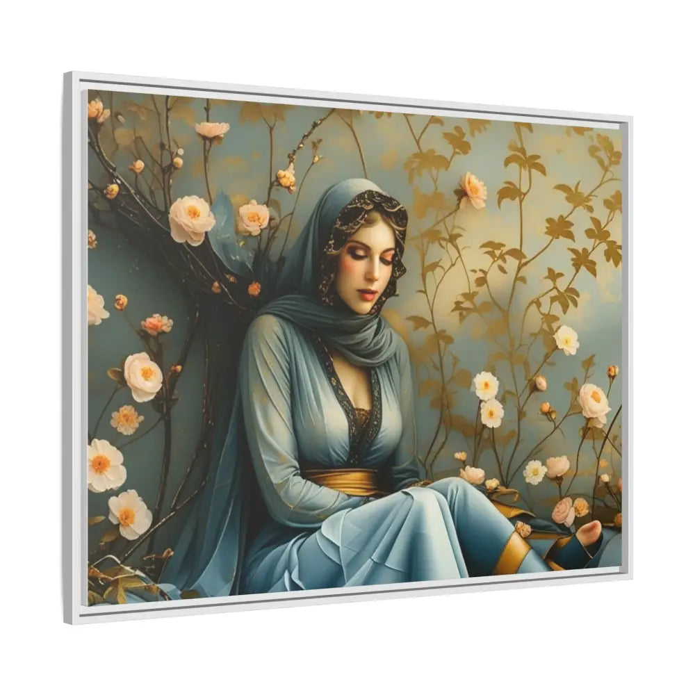 Canvas Wall Art - Woman Surrounded by Flowers Canvas