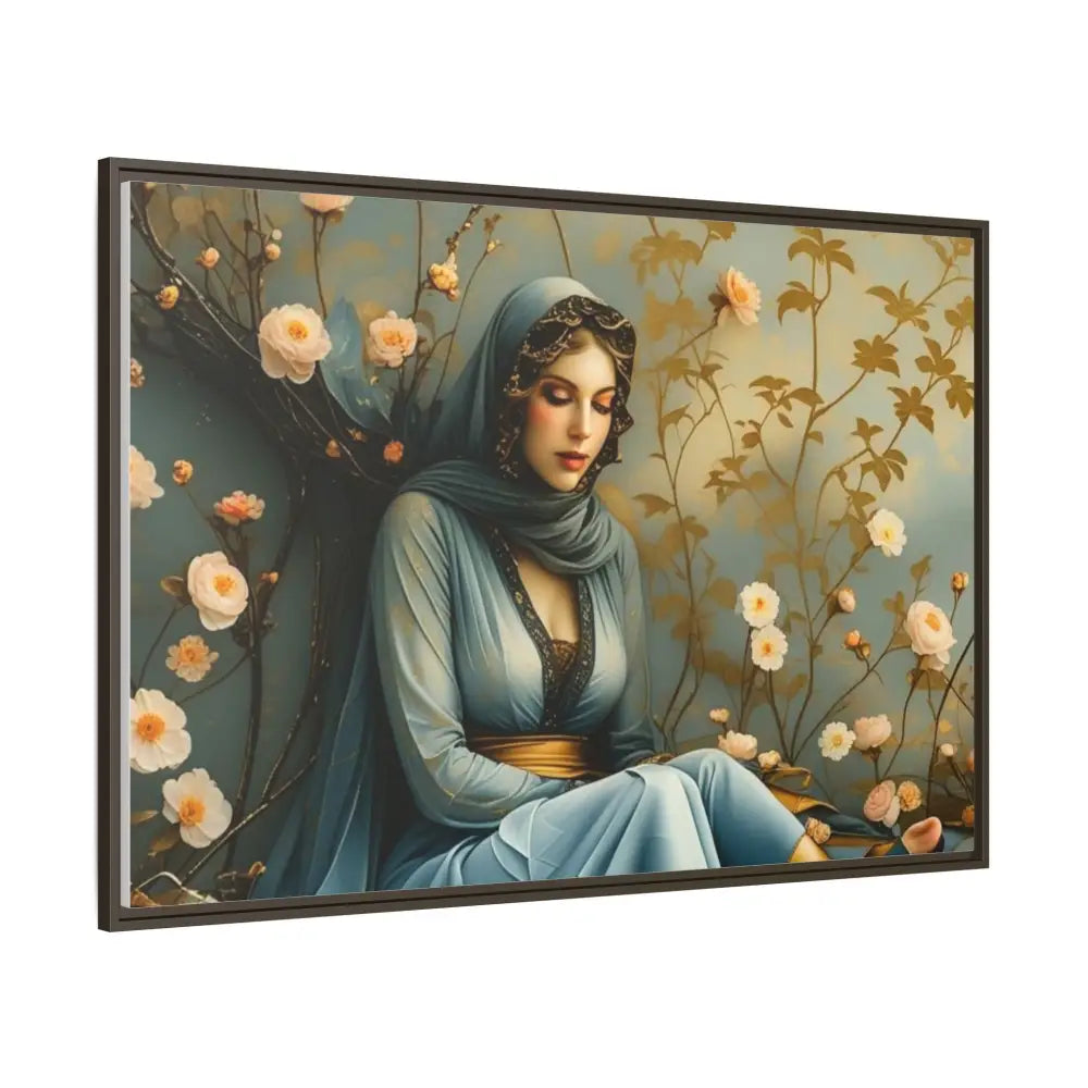 Canvas Wall Art - Woman Surrounded by Flowers Canvas