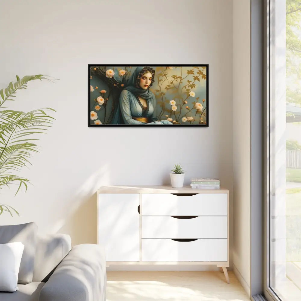 Canvas Wall Art - Woman Surrounded by Flowers Canvas