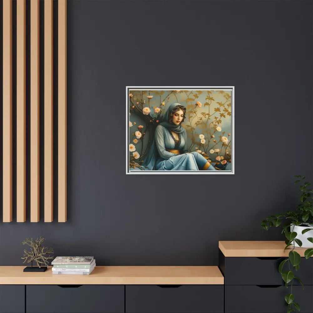Canvas Wall Art - Woman Surrounded by Flowers Canvas