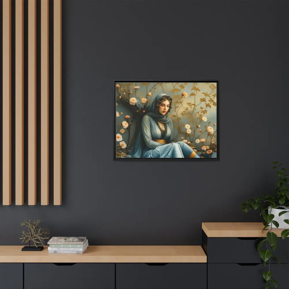 Canvas Wall Art - Woman Surrounded by Flowers Canvas