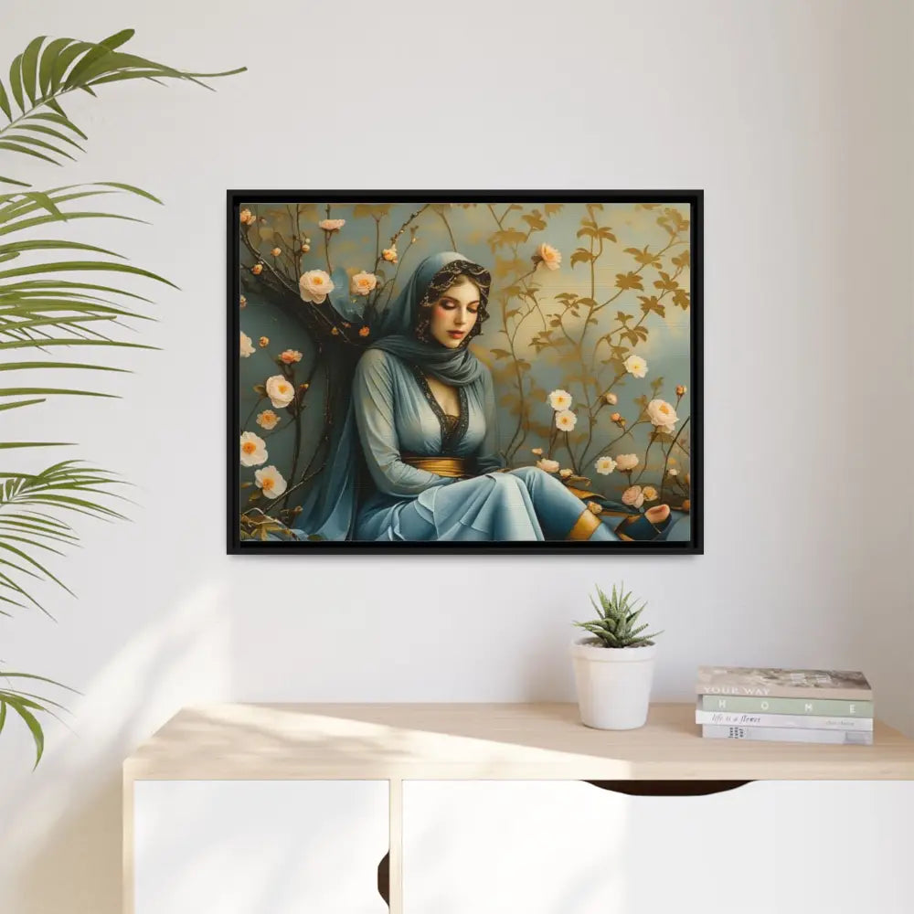 Canvas Wall Art - Woman Surrounded by Flowers Canvas
