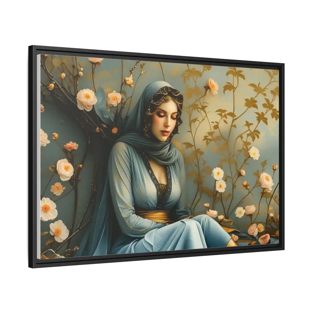 Canvas Wall Art - Woman Surrounded by Flowers Canvas