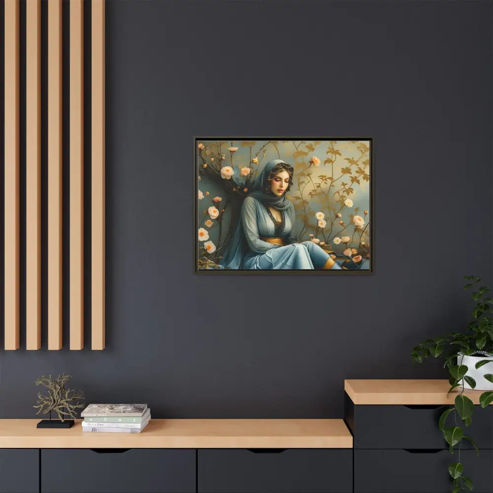 Canvas Wall Art - Woman Surrounded by Flowers Canvas