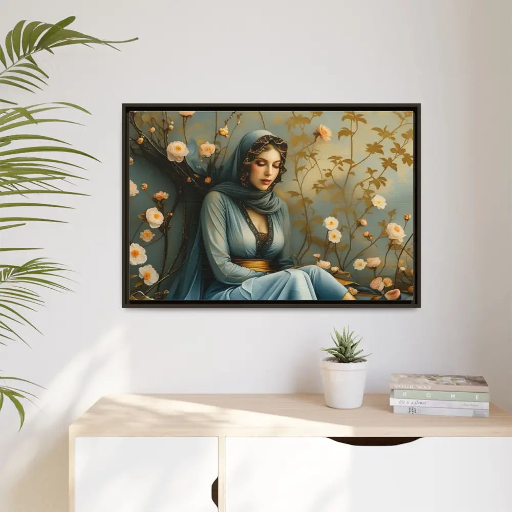 Canvas Wall Art - Woman Surrounded by Flowers Canvas