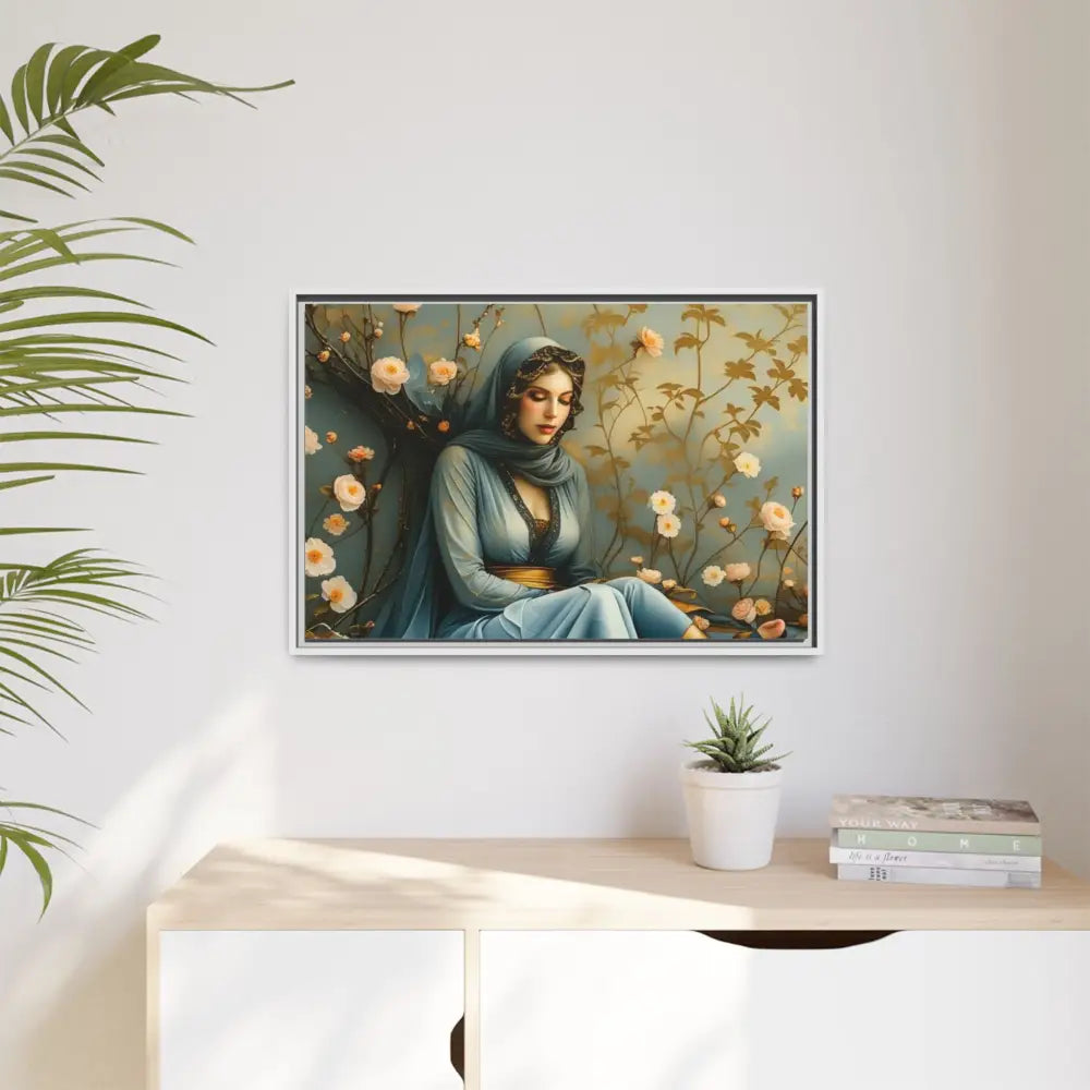Canvas Wall Art - Woman Surrounded by Flowers Canvas